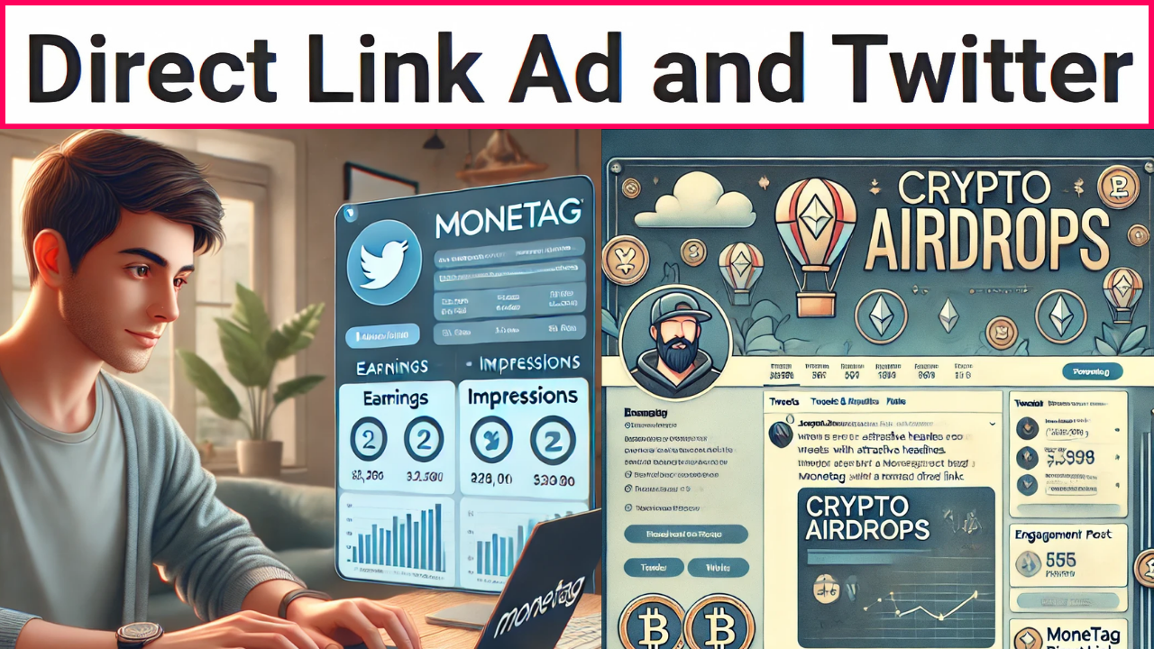 How to Earn Money with Monetag Direct Link Ad and Twitter in 2025