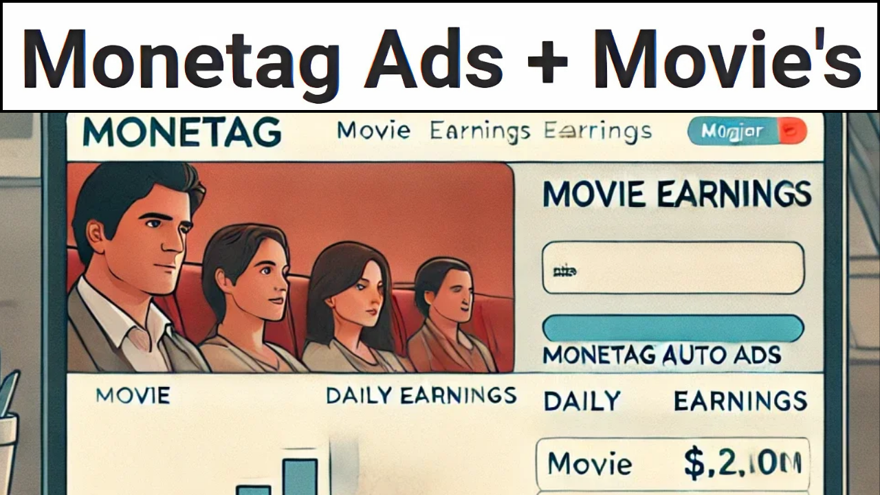 Monetag Ads + Movie's Earning Collection Blog Earning Method