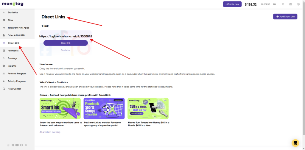 Monetag SmartLink Case Study: An Indian Boy Made $827 in One Day