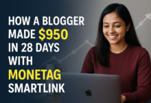 Sana was a beginner blogger from Hyderabad who had a simple movie news site. She was getting traffic but earning very little from Google AdSense — around $10 to $20 per month. One day, she heard about Monetag SmartLink — an easier way to earn from every visitor. In just 28 days, Sana earned $950 with Monetag without changing much on her site. In this full guide, you will learn how she did it step-by-step, and how you can too! 📖 Sana’s Real Story Sana’s site was not getting AdSense approval because of low content quality and copyright issues. She needed a solution where approval was easy, and earning started fast. She found Monetag.com — a network famous for SmartLinks and easy monetization. ✅ She signed up at Monetag ✅ She generated a SmartLink ✅ She placed SmartLink on her site inside a "Read More" button and in popunder ads Result: No site redesign needed. No AdSense required. Earning started from Day 1! 🛠️ Full Step-by-Step Guide: How You Can Start With Monetag 🥇 Step 1: Create a Monetag Account Go to Monetag.com Click on “Sign Up” Fill basic details (name, email, site link) Confirm email. ✅ Tip: Even if your site is simple or small, Monetag accepts it. 🥈 Step 2: Create a SmartLink After login, click on "SmartLink" option. Select "Mainstream" (if your site is normal content like movies, news, blogs). Copy your SmartLink. ✅ Tip: SmartLink automatically shows ads based on visitor interest. 🥉 Step 3: Add SmartLink to Your Site Best ways to use SmartLink: Add in buttons like "Watch Now" or "Read More". Add as a hidden link behind images. Add popunder (opens in new tab when user clicks anywhere). ✅ Tip: Don’t overuse — 1 or 2 SmartLinks per page are enough. 🏃 Step 4: Drive More Traffic Share your articles in Facebook groups, Telegram channels, Twitter. Focus on mobile traffic — SmartLink earns better on mobile visitors. ✅ Tip: GEO countries like US, UK, Canada pay more per click. 🧹 Step 5: Withdraw Your Earnings Minimum payout: $5 only! Payout options: Bitcoin PayPal WebMoney Skrill ✅ Tip: Bitcoin withdrawal is fast and best for international users. 📈 Expected Earnings Timeline Days Expected Earnings 0-7 $10–$50 7-14 $100–$200 14-28 $400–$950 📷 Images Suggestions Thumbnail Image: Blogger girl with laptop + earnings graph in background (no text on face) In-Article Images: Monetag dashboard screenshot SmartLink creation screenshot 📢 Conclusion Sana’s story shows that even without AdSense or heavy traffic, you can earn great money with Monetag’s SmartLink. Just need a little smart work — placing links cleverly and promoting content daily. 🎯 Start today. One SmartLink can change your earning journey! ❓ FAQ Section Q1: What is Monetag SmartLink? It’s a single link that automatically shows ads based on visitor type. Q2: How much traffic is needed to start earning? Even 100–500 visitors daily can start good earnings. Q3: Is Monetag safe? Yes! It’s a trusted network with fast payouts.