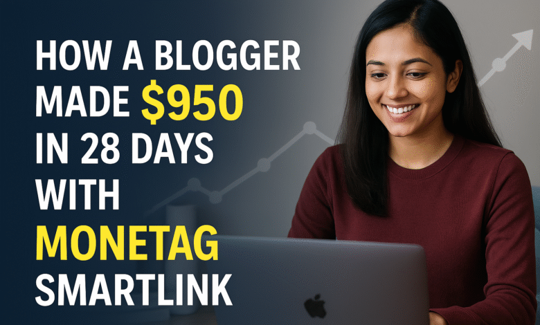 Sana was a beginner blogger from Hyderabad who had a simple movie news site. She was getting traffic but earning very little from Google AdSense — around $10 to $20 per month. One day, she heard about Monetag SmartLink — an easier way to earn from every visitor. In just 28 days, Sana earned $950 with Monetag without changing much on her site. In this full guide, you will learn how she did it step-by-step, and how you can too! 📖 Sana’s Real Story Sana’s site was not getting AdSense approval because of low content quality and copyright issues. She needed a solution where approval was easy, and earning started fast. She found Monetag.com — a network famous for SmartLinks and easy monetization. ✅ She signed up at Monetag ✅ She generated a SmartLink ✅ She placed SmartLink on her site inside a "Read More" button and in popunder ads Result: No site redesign needed. No AdSense required. Earning started from Day 1! 🛠️ Full Step-by-Step Guide: How You Can Start With Monetag 🥇 Step 1: Create a Monetag Account Go to Monetag.com Click on “Sign Up” Fill basic details (name, email, site link) Confirm email. ✅ Tip: Even if your site is simple or small, Monetag accepts it. 🥈 Step 2: Create a SmartLink After login, click on "SmartLink" option. Select "Mainstream" (if your site is normal content like movies, news, blogs). Copy your SmartLink. ✅ Tip: SmartLink automatically shows ads based on visitor interest. 🥉 Step 3: Add SmartLink to Your Site Best ways to use SmartLink: Add in buttons like "Watch Now" or "Read More". Add as a hidden link behind images. Add popunder (opens in new tab when user clicks anywhere). ✅ Tip: Don’t overuse — 1 or 2 SmartLinks per page are enough. 🏃 Step 4: Drive More Traffic Share your articles in Facebook groups, Telegram channels, Twitter. Focus on mobile traffic — SmartLink earns better on mobile visitors. ✅ Tip: GEO countries like US, UK, Canada pay more per click. 🧹 Step 5: Withdraw Your Earnings Minimum payout: $5 only! Payout options: Bitcoin PayPal WebMoney Skrill ✅ Tip: Bitcoin withdrawal is fast and best for international users. 📈 Expected Earnings Timeline Days Expected Earnings 0-7 $10–$50 7-14 $100–$200 14-28 $400–$950 📷 Images Suggestions Thumbnail Image: Blogger girl with laptop + earnings graph in background (no text on face) In-Article Images: Monetag dashboard screenshot SmartLink creation screenshot 📢 Conclusion Sana’s story shows that even without AdSense or heavy traffic, you can earn great money with Monetag’s SmartLink. Just need a little smart work — placing links cleverly and promoting content daily. 🎯 Start today. One SmartLink can change your earning journey! ❓ FAQ Section Q1: What is Monetag SmartLink? It’s a single link that automatically shows ads based on visitor type. Q2: How much traffic is needed to start earning? Even 100–500 visitors daily can start good earnings. Q3: Is Monetag safe? Yes! It’s a trusted network with fast payouts.