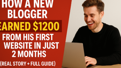 How a New Blogger Earned $1200 from His First Website in Just 2 Months (Real Story + Full Guide)